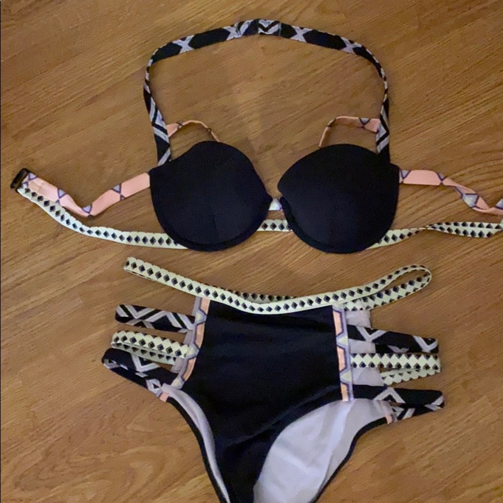 Tribal print cut out suit